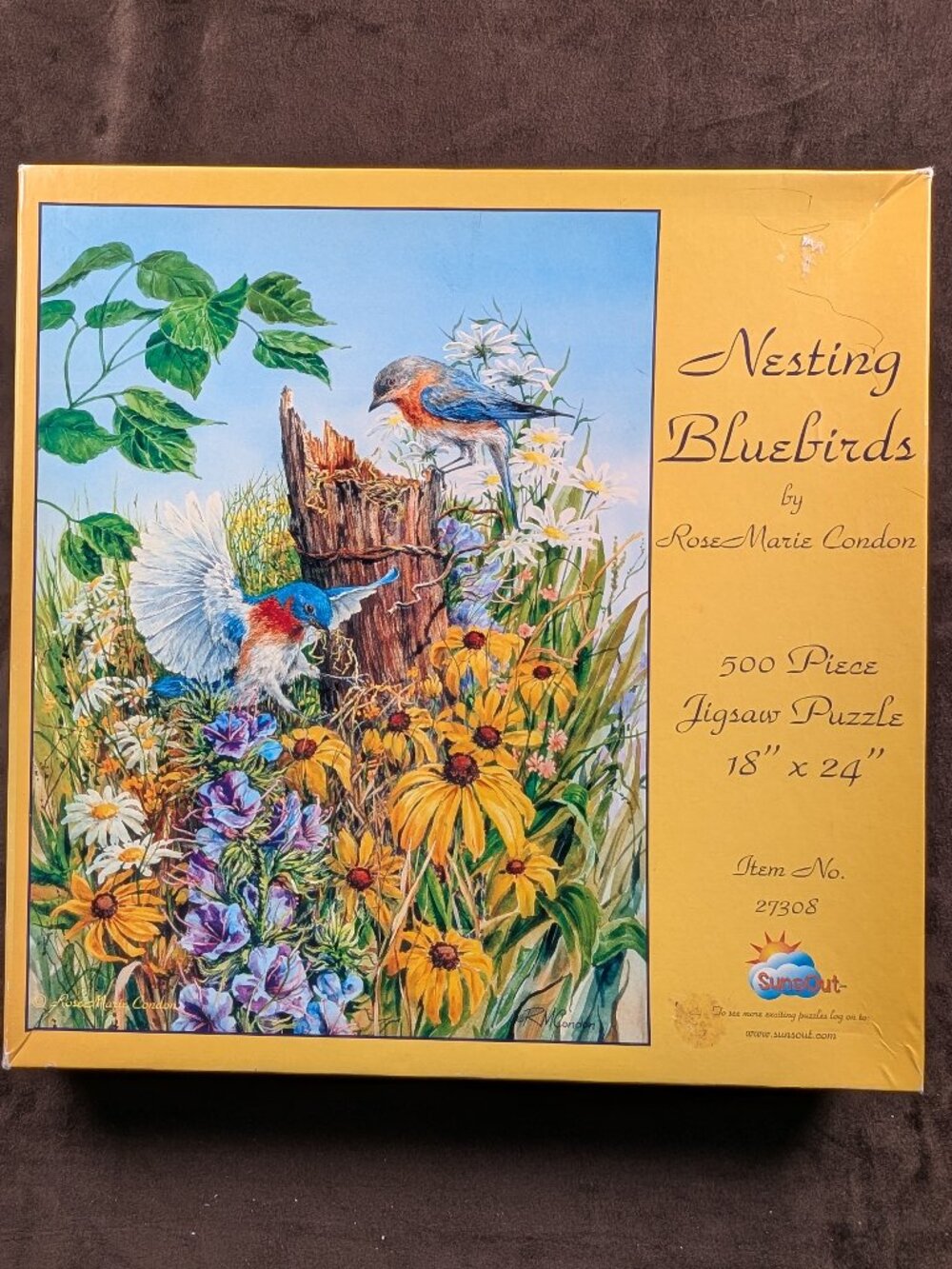 SunsOut Nesting Bluebirds — 500 Pieces